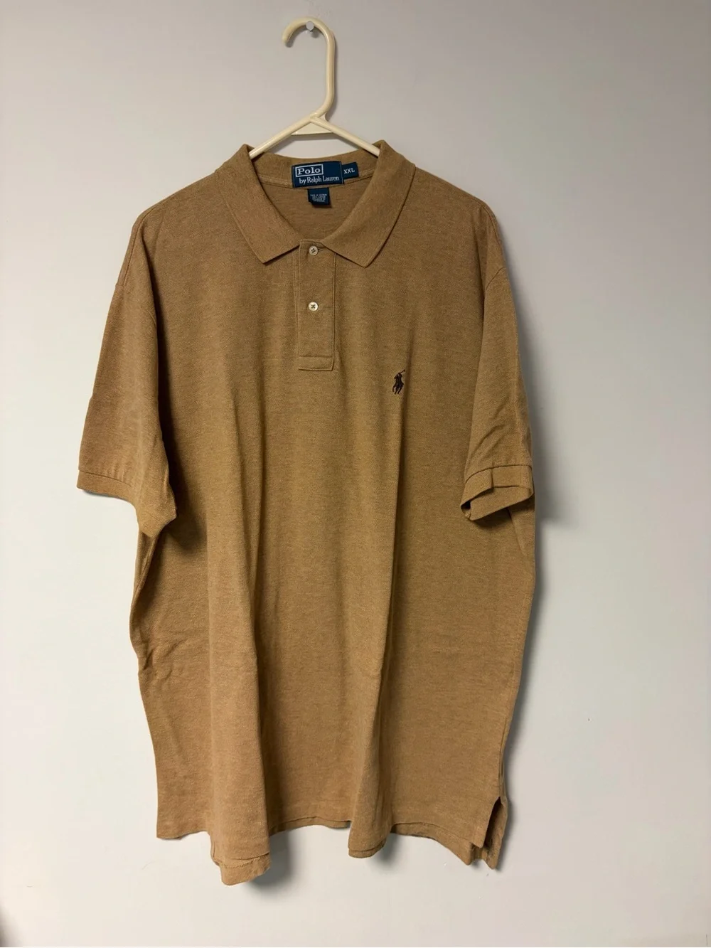 Ralph Lauren Men’s Camel Polo Shirt with Embroidered Pony
